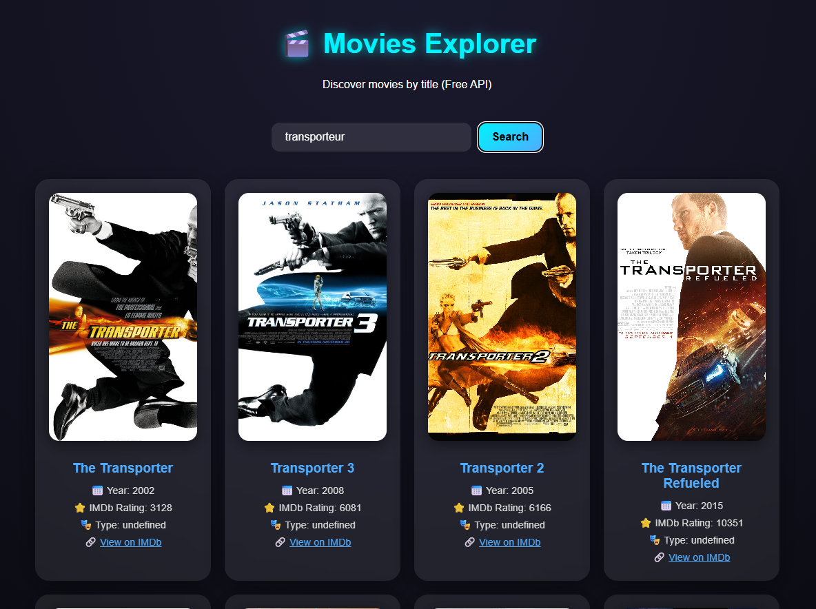Movies Explorer